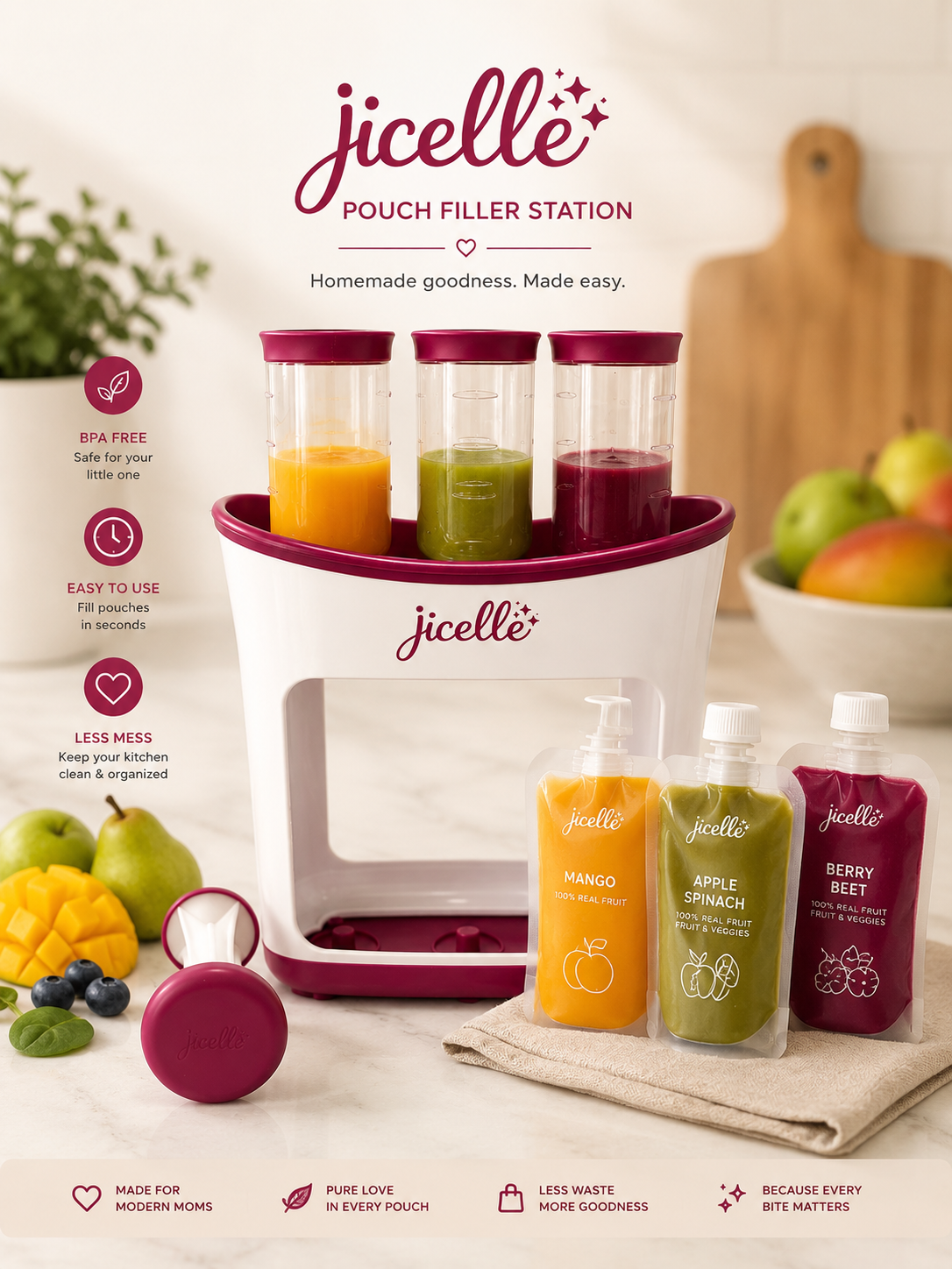 Pouch Filler Station & Toddler Feeding Guide