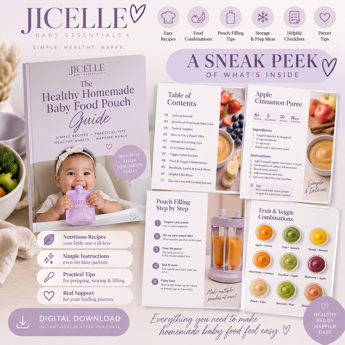 The Healthy Homemade Baby & Toddler Feeding Guide